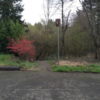 Trailhead from Capitol Hill Road starts with a natural surface trail and steps without railings